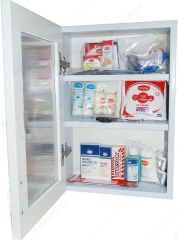 Ecza Dolabı Kapaklı PVC İlk Yardım Dolabı Çelik Ayna 159