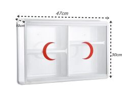 Çelik Ayna Ecza Dolabı 47x30x10cm PVS Camlı 158