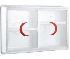 Çelik Ayna Ecza Dolabı 47x30x10cm PVS Camlı 158