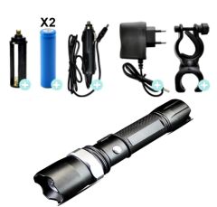 Profesyonel Şarjlı El Feneri Uzun Menzilli Zomlu Acil Durum Feneri Polis Feneri 1800 Lümen-110