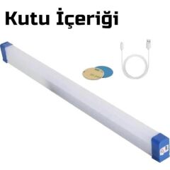 Usb Şarjlı Acil Durum ve Aydınlatma Led Florasan Ev,Kamp,Maden,İşyeri,Balıkcı Lambası 52cm 80W