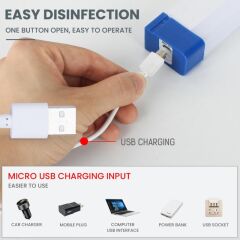 Usb Şarjlı Acil Durum ve Aydınlatma Led Florasan Ev,Kamp,Maden,İşyeri,Balıkcı Lambası 52cm 80W