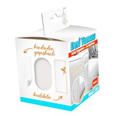 Deri Yaması Kendinden Güçlü Yapışkanlı Kolay Uygulanır Su Geçirmez 10cmX1,5 Metre-Beyaz