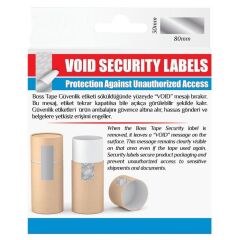Yapışkanlı Güvenlik Etiketi Hassas Gönderilerin Evrakların Güvenkliğini Sağlar 30Ad 80x30mm
