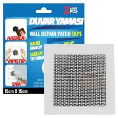 Duvar Yaması Tesisat ve Soba Borusu Delikleri İçin Kalıcı Onarım 15cmx15cm-2Adet