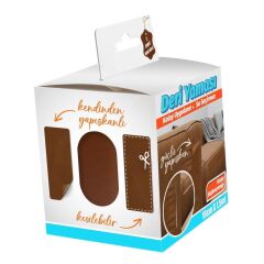 Deri Yaması Kendinden Yapışkanlı Kolay Uygulanır Su Geçirmez 10cmX1,5 Metre-Koyu Kahve