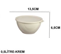 Moon Star Elegance Kapaklı Hava ve Koku Sızdırmaz Yemek Saklama Kabı 0,5 Litre-RBK-310