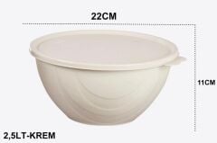 Moon Star Elegance Kapaklı Yoğurt Mayalama Kabı Yemek Saklama Kabı 2,5Litre-RBK-312