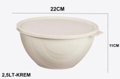 Moon Star Elegance Kapaklı Yoğurt Mayalama Kabı Yemek Saklama Kabı 2,5Litre-RBK-312