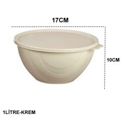 Moon Star Elegance Kapaklı Hava ve Koku Sızdırmaz Yemek Saklama Kabı 1 Litre-RBK-311