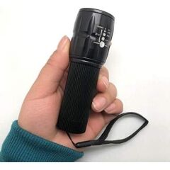 Polis Feneri El Feneri Uzun Menzilli  Zomlu Acil Durum Feneri Alüminyum Gövde 120 Lümen