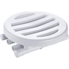 Çelik Ayna Yuvarlak Banyo Taburesi Çok Amaçlı Tabure Beyaz 123