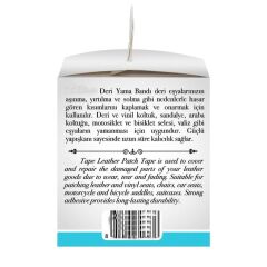 Deri Yaması Kendinden Güçlü Yapışkanlı Kolay Uygulanır Su Geçirmez 10cmX1,5 Metre-Açık Gri