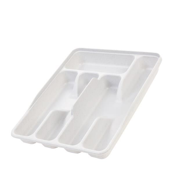 Moonstar Çekmece İçi Kaşıklık 5Gözlü Çatal Bıçak Organızer 34X27CM-KŞ-172 beyaz