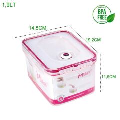 Moonstar vakumlu saklama kabı Sıfır Havasız Ortam 1.9 Litre+Pompa-MVAC183