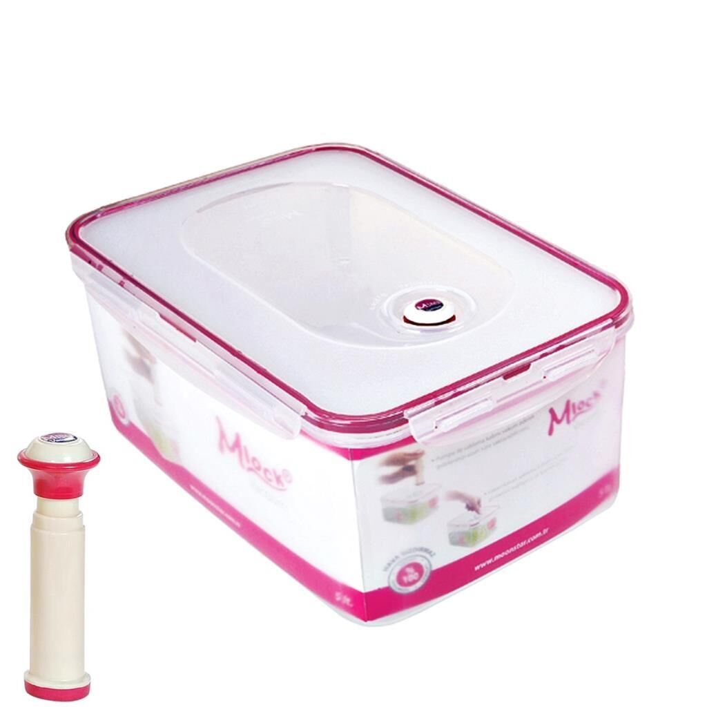 Moon Star Vakumlu hava geçirmez saklama kabı 5LT+ Pompa-MVAC195