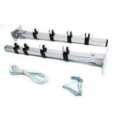 Duvara Monteli Paslanmaz Makaralı Katlanır Çamaşır Askısı-İP HEDİYELİ