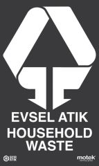 Motek Geri Dönüşüm Metal Plastik Evsel Atık Çöp Kovası 80Lt-MPE416