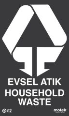 Motek Geri Dönüşüm Metal Plastik Evsel Atık Çöp Kovası 80Lt-MPE416