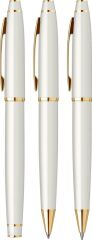 Scrikss 35 3'lü Set Beyaz Altın Dolma Kalem+Tükenmez Kalem+Versatil Kalem İsme Özel Hediyelik Kalem