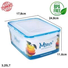 Moonstar Mlock 3,25 Litre Hava Sızdırmaz Kilitli Kap ML-162