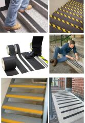 Merdiven Ve Zemin Kaydırmaz Sarı-Siyah Bant 25x25Mt