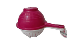 Moonstar Küvetli Süzgeç Pratik Çift Yönlü Süzgeç-CLS-350- FUŞYA+BEYAZ