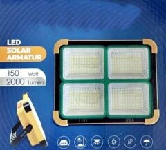 Taşınabilir Solarlı Çalışma Ve Kamp Işığı, Powerbanklı Güneş Enerjili Işıldak,Fener-150W 2000 Lümen 264 Ledli-KÇ