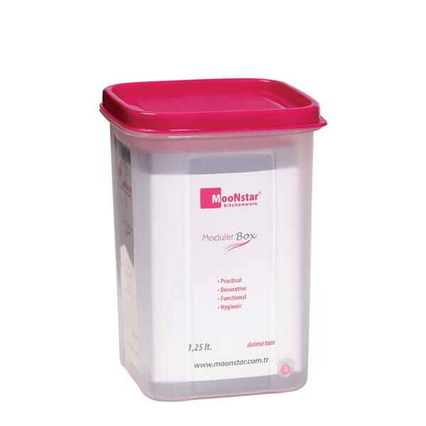 Moon star Modüler Çok Amaçlı Saklama Kabı 1,25 Litre MS-09