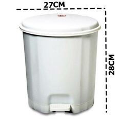 Motek Elit Pedallı Plastik Çöp Kovası İç Kovalı 6 LT Beyaz
