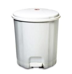 Motek Elit Pedallı Plastik Çöp Kovası İç Kovalı 22 LT Beyaz