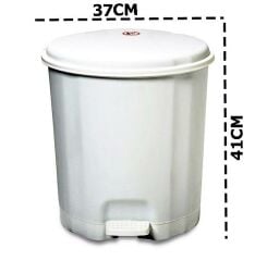 Motek Elit Pedallı Plastik Çöp Kovası İç Kovalı 22 LT Beyaz