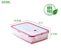 Moon Star Vakumlu hava geçirmez saklama kabı 800ML+ Pompa-MVAC180