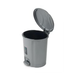 Motek Elit Pedallı Plastik Çöp Kovası İç Kovalı 22 LT Gümüş Gri