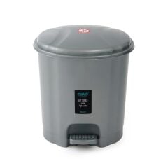 Motek Elit Pedallı Plastik Çöp Kovası İç Kovalı 22 LT Gümüş Gri