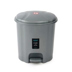 Motek Elit Pedallı Plastik Çöp Kovası İç Kovalı 22 LT Gümüş Gri