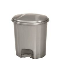 Motek Elit Pedallı Plastik Çöp Kovası İç Kovalı 6 LT Gümüş Gri