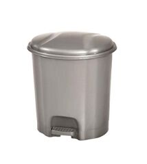 Motek Elit Pedallı Plastik Çöp Kovası İç Kovalı 6 LT Gümüş Gri