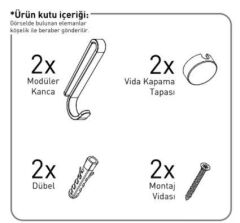 Geseus Paslanmaz Çelik İki Katlı Kancalı Banyo Köşe Rafı İnox BK082H