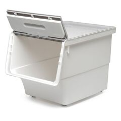 Motek Patateslik Soğanlık Tekerlekli Organızer Eşya ve Erzak Kutusu 3x33Lt Gri+Beyaz MT05