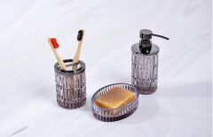 Primanova Irene Cam Banyo Seti Üç Parça