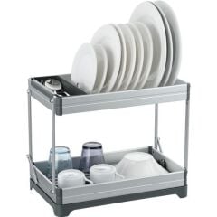 Primanova Candia Katlanabilir İki Katlı Alüminyum Bulaşıklık D14693