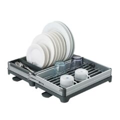 Primanova Candia Katlanabilir İki Katlı Alüminyum Bulaşıklık D14693