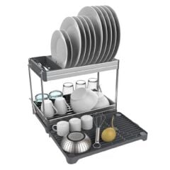 Primanova Candia Katlanabilir İki Katlı Alüminyum Bulaşıklık D14693