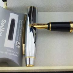 Scrikss 35 gold krom dolma kalem lux kutuda Ücretsiz kargo