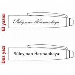 Scrikss 35 kişiye özel beyaz altın dolma kalem