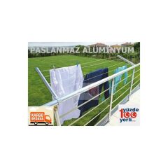 Çamaşır Kurutma Askısı Paslanmaz Alüminyum Katlanır Makaralı Çamaşır Askısı Kelepçeli