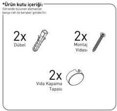 Geseus Üç Katlı Kancalı Banyo Rafı Mat Siyah ES065H