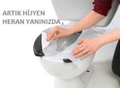 Klozet Kapak Örtüsü+Palex Klozet Kapak Örtü Dispenseri Beyaz İkili Set