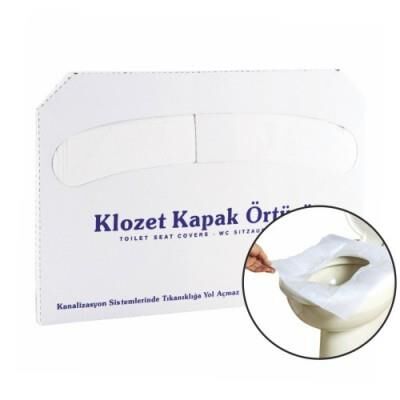Klozet Kapak Örtüsü+Palex Klozet Kapak Örtü Dispenseri Beyaz İkili Set